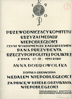AAN, Akta Anny, Danuty, Tadeusza Dobrowolskich, sygn. 18  (4)