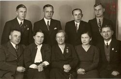 Stefania Kudelska (w środku), widoczny KN, Zbioty KHK